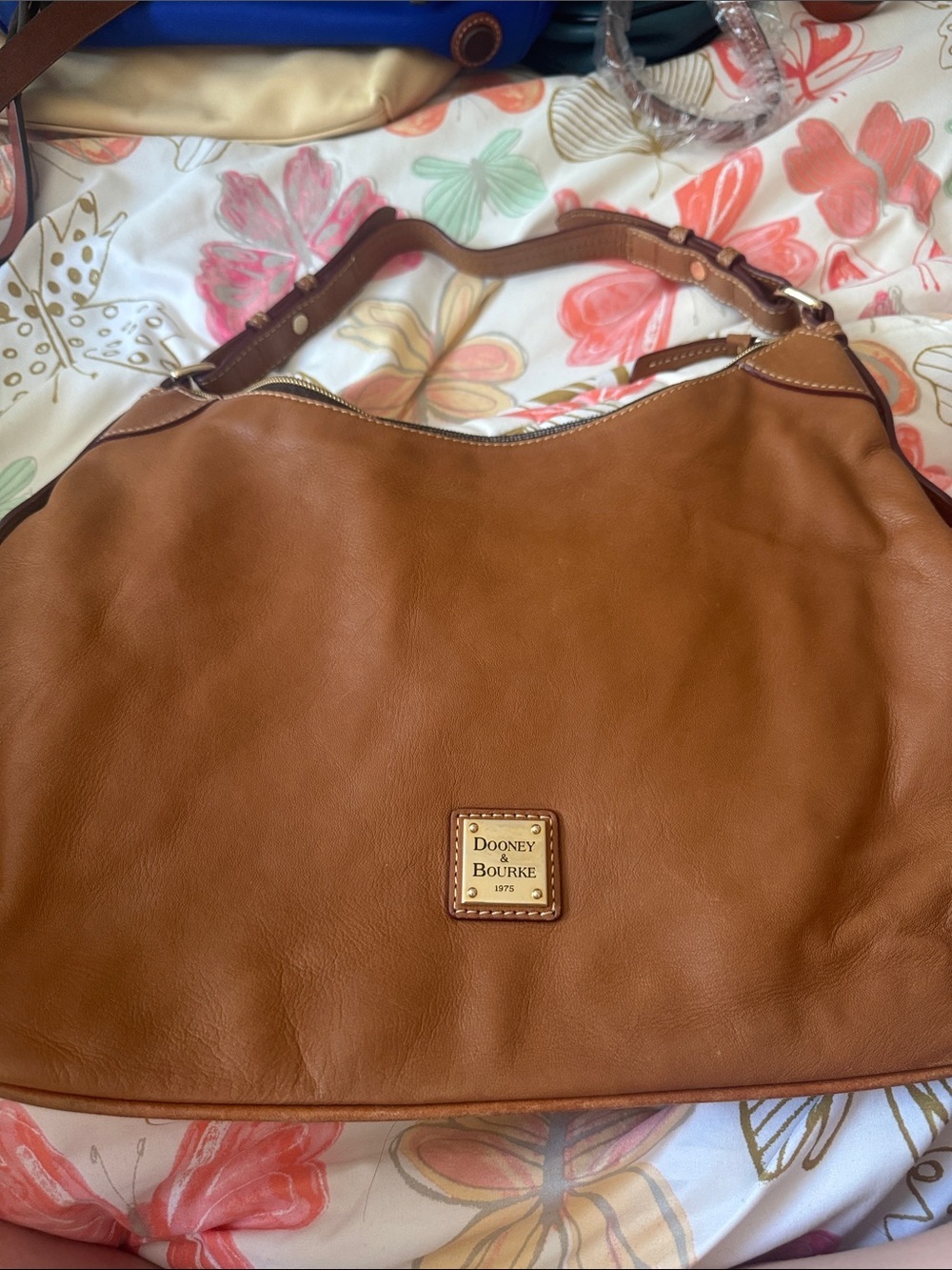 Dooney & Bourke Brown Leather Shoulder Hobo